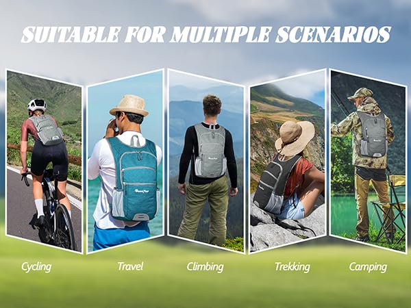 20L Hiking Backpack Ultra Lightweight Waterproof Travel Backpack Packable Small Outdoor Bag Foldable Day Pack for Women Men