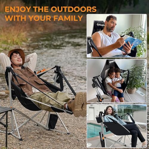 2 Pack Hammock Chairs with Footrest (2 Count)