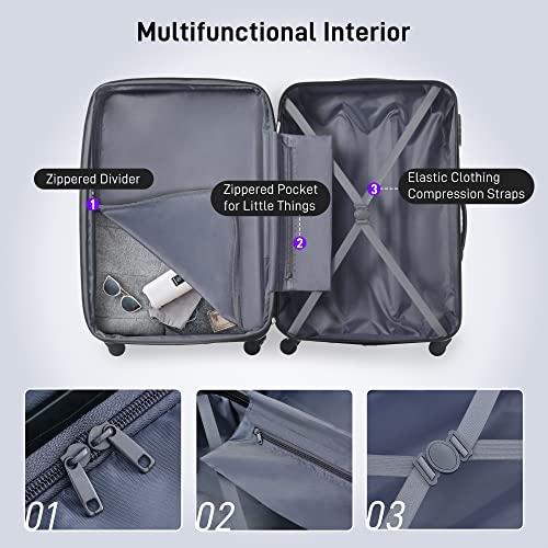 Luggage set 13 Piece 16 20 24 28 IN Hardside Suitcase with Bags