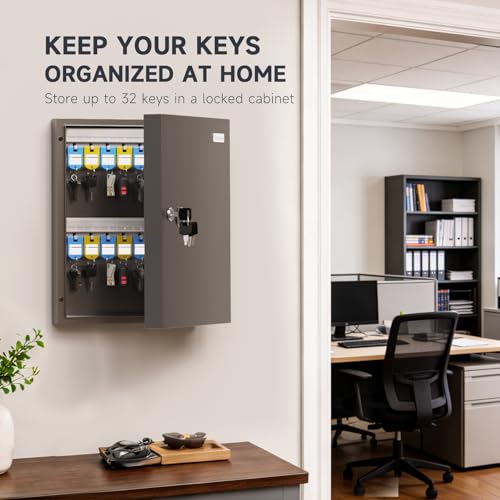 32 Keys Key Lock Box