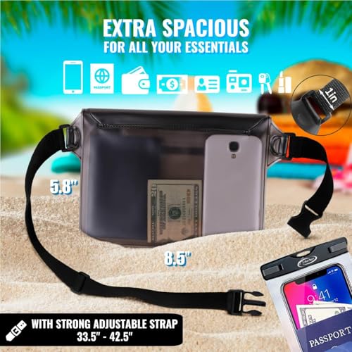 Waterproof Dry Bag and Waterproof Cell Phone Bag for Outdoor Water Sports (4 Count)