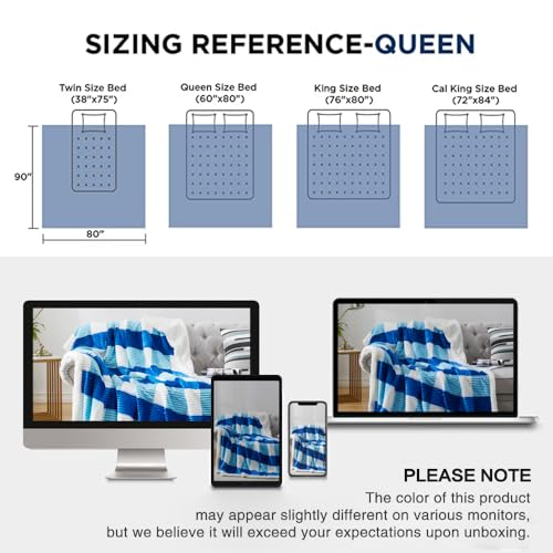 Sherpa Blanket Twin Plaid Thick Bed Blanket