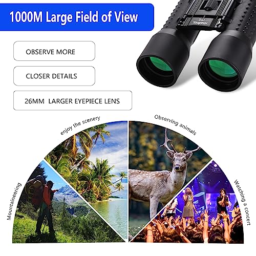 12x42 Waterproof Binoculars for Adults with Large Objective Lens