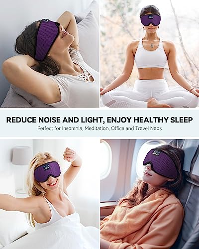 Sleep Headphones Bluetooth 5.4 Sleep Mask with HD Sound
