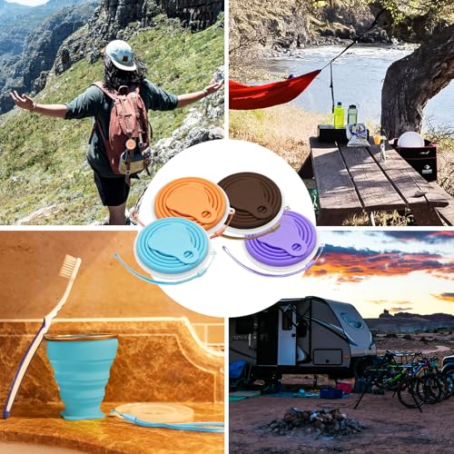 4 Pack Silica gel Collapsible Travel Cup 270ml