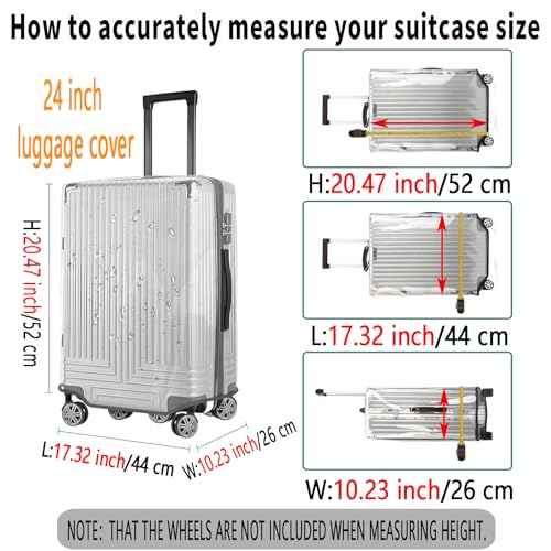 24 Inch PVC Clear Suitcase Cover