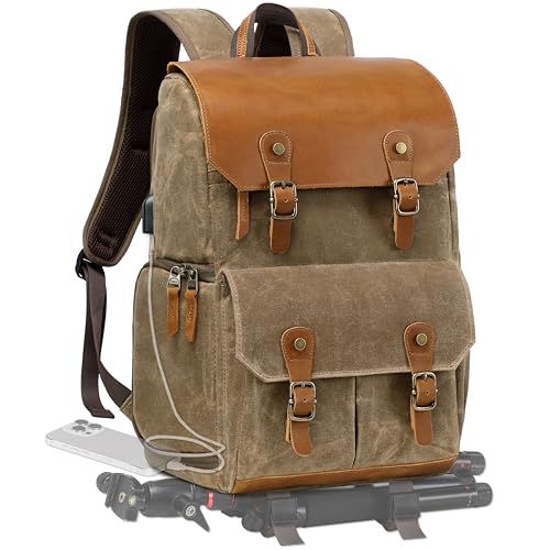 Khaki Camera Backpack