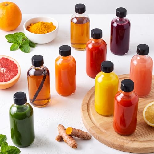 12 Pack 2 oz Small Clear Glass Bottles w (12 Count)