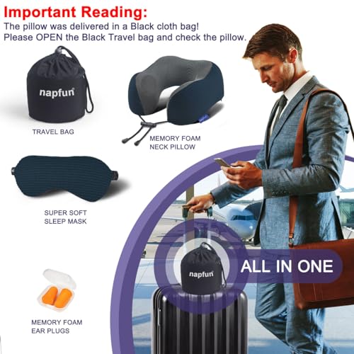 Neck Pillow for Travel with Travel Pouch