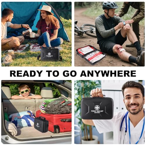 410 Piece Waterproof Hard Shell First Aid Kit (410 Count)