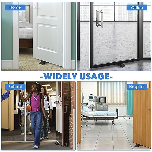 4 Pcs Heavy Duty Rubber Door Stops Wedge Stackable (4 Count)