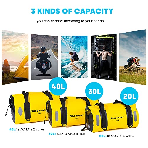 Waterproof Bag Duffel Bag 20L 30L 40L with Welded Seams Shoulder Straps