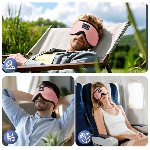 Sleep Mask with Bluetooth Headphones