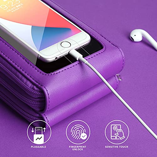 Crossbody Cellphone Purse Women Touch Screen Bag RFID Blocking Wallet Handbag Shoulder Strap