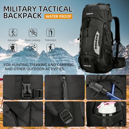 60L Hiking Backpack for Men and Women Lightweight Camping Hiking Backpack with Rain Cover Large Waterproof Travel Backpack Backpacking Pack