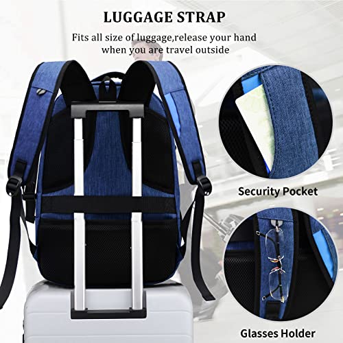 DUALSNG Travel Work Laptop Backpack With USB Charging Port Fits 15.6 15 14 13 Inch Laptop and Notebook Business Anti Theft College Computer Bag Back Pack for Women Men