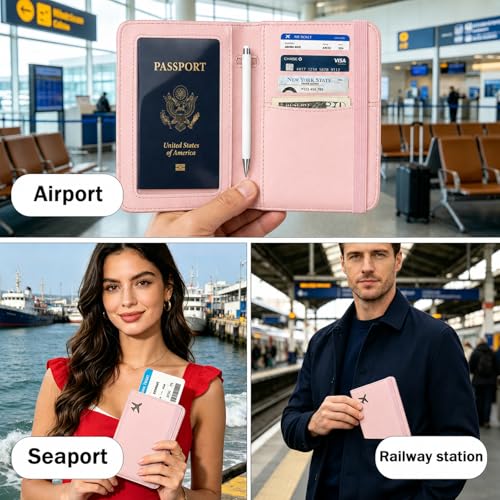 RFID Blocking Passport Holder for Travel
