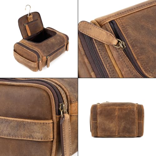 Real Leather Toiletry Bag for Men