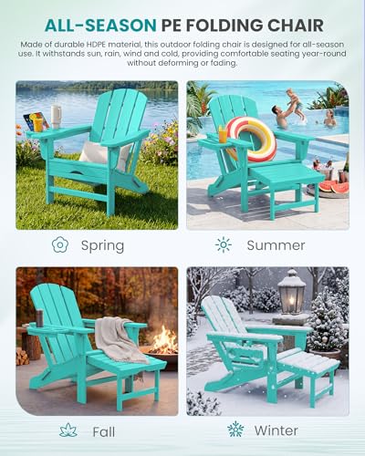 Folding Adjustable Adirondack Chair with Footrest