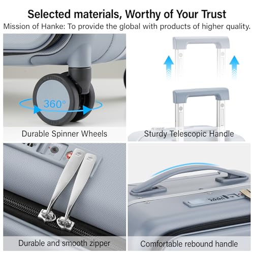 28 Inch Checked Luggage with Cup Holder and USB Ports