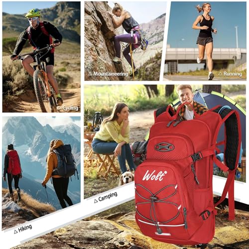 Hydration Backpack 18L Hiking Water Backpack with 2L Water Bladder for Men Women