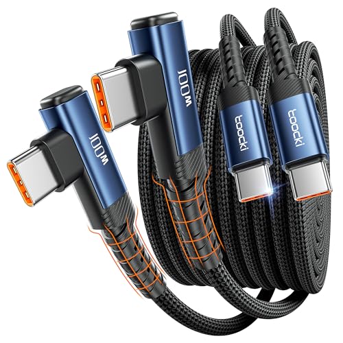 100W Right Angle Fast Charging USB C Cable (6.6 Foot)