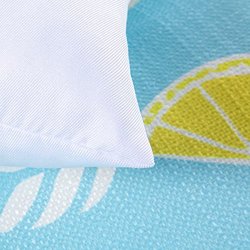 Outdoor Patio Chaise Lounge Small Headrest Waterproof Pillows with Insert & Adjustable Elastic Stripe (2 Count)