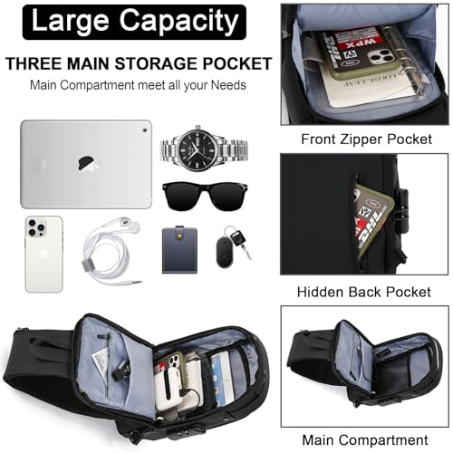 Sling Bag for Men Anti