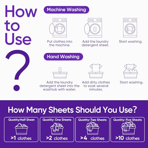 Laundry Detergent Sheets 300 Loads Travel Washer Strips (150 Count)