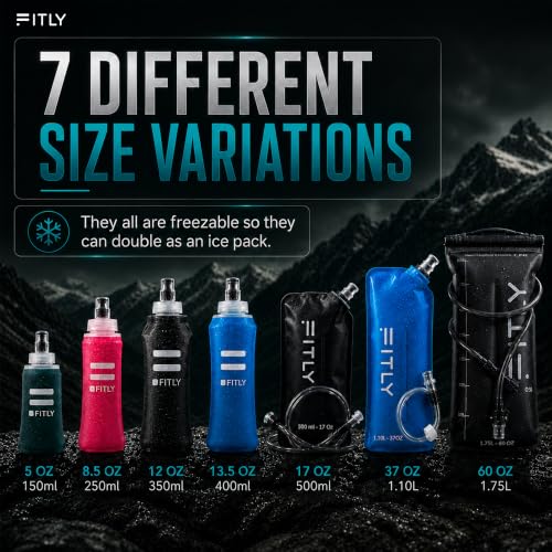 Soft Flask Shrink As You Drink Soft Water Bottle for Hydration Pack