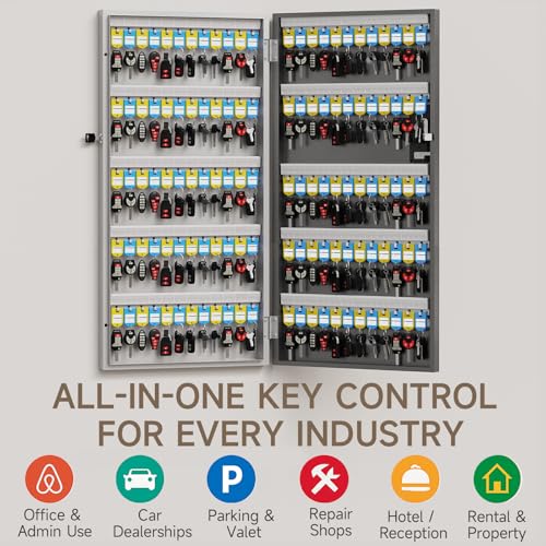 120 Key Lock Box Smart Key Organier Cabinet with Keypad & App for Office