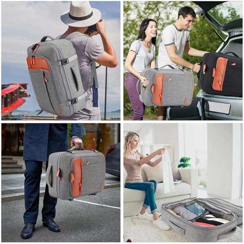 40L Expandable Carry On Travel Backpack with 4 Packing Cubes