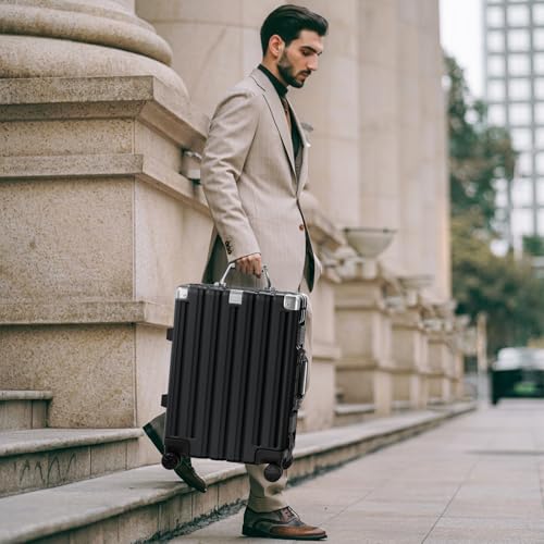 Large Luggage 28 inch Zipperles Suitcase With Spinner Wheels USB Charger Hardside PC Aluminum Frame Luggages Checked Suitcases with TSA Lock