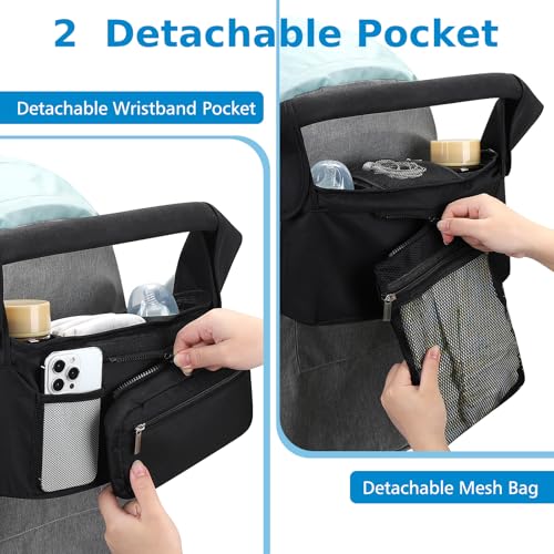Universal Stroller Organizer with Insulated Cup Holder