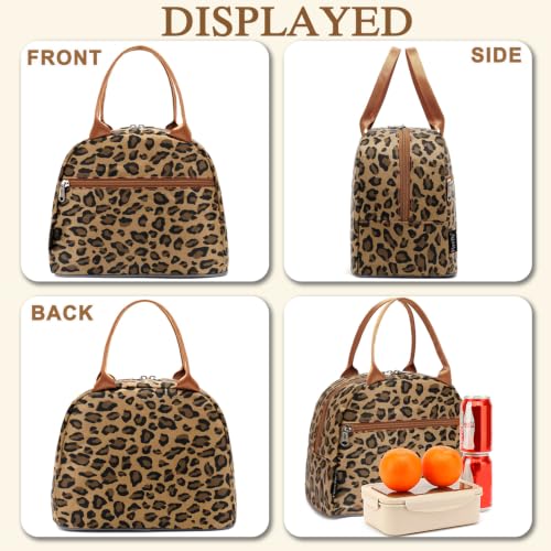 Leopard Insulated Lunch Cooler Bag