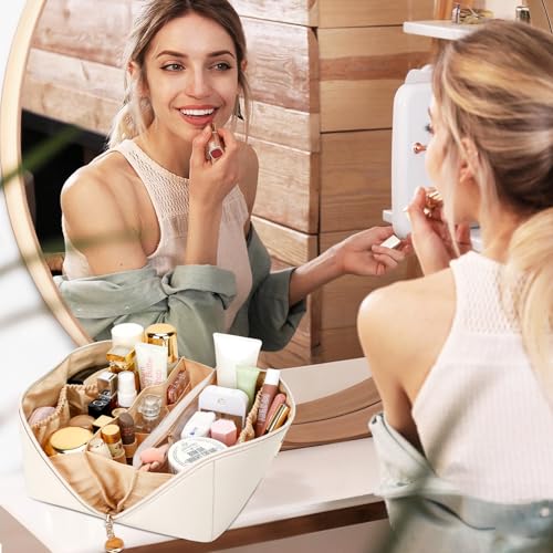 Initial Makeup Bag Personalized Gift for Women Teen Girls