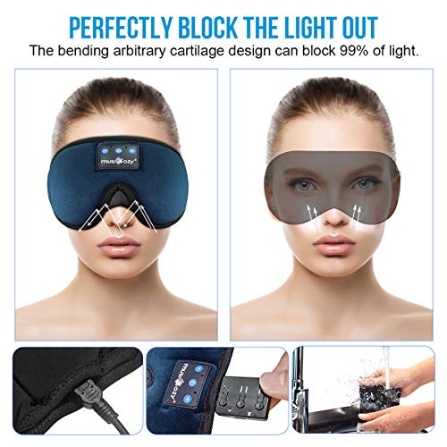 Bluetooth 5.4 Sleep Headphones Sleeping Eye Mask Earbuds Headband