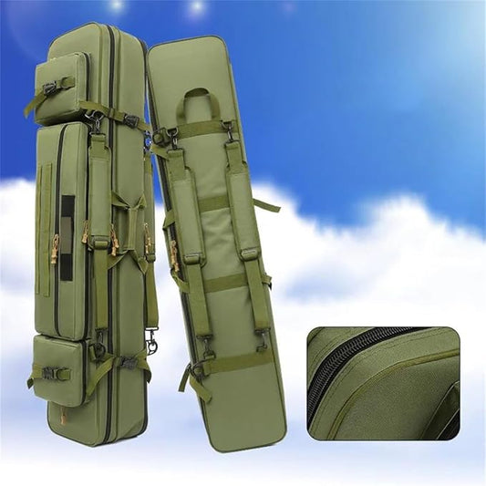Suwequest Portable Widened Fishing Rod Bag Waterproof Fishing Bag Multi Functional Big-Capacity Outdoor Sea Rod Tackle Bag
