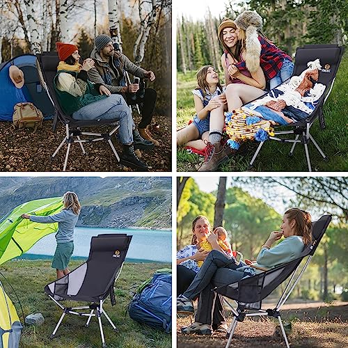 Ultralight Compact High Back Backpack Camp Chair (2 Count)