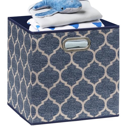 11 Inch Foldable Cube Storage Bins with Handle (6 Count)