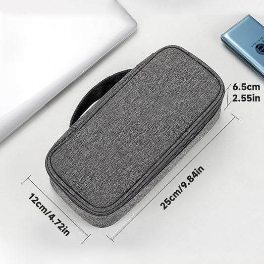 Teskyer Electronics Organizer Travel Case, Waterproof Portable Tech Accessories Pouch with Organized Compartments for Cables, Phone, Chargers, Earphone, Dark Grey