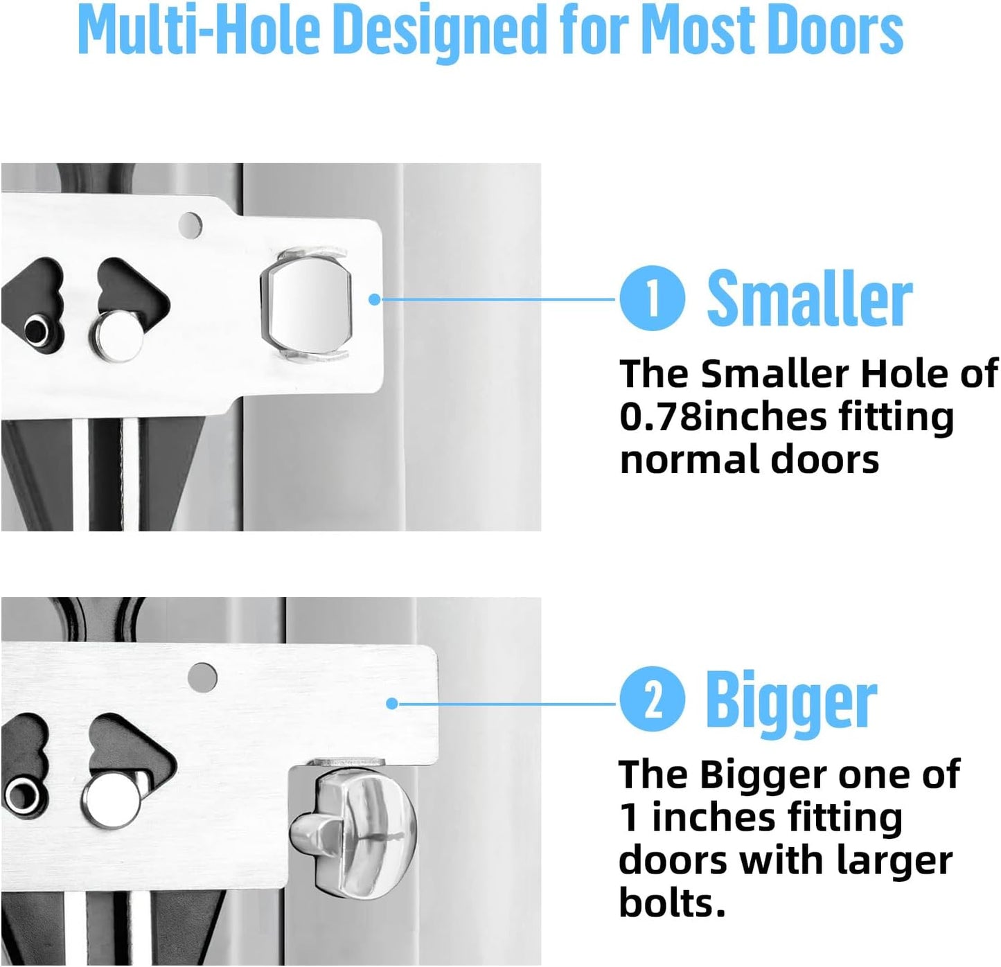 Upgraded Portable Door Lock & Door Stop Alarm, TOWODE Dual Protection Security Door Kit, Portable Door Lock for Travel Essential, for Traveling Hotel Home Apartment College House