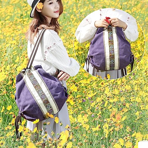 Women Canvas Backpack Daypack Casual Shoulder Bag