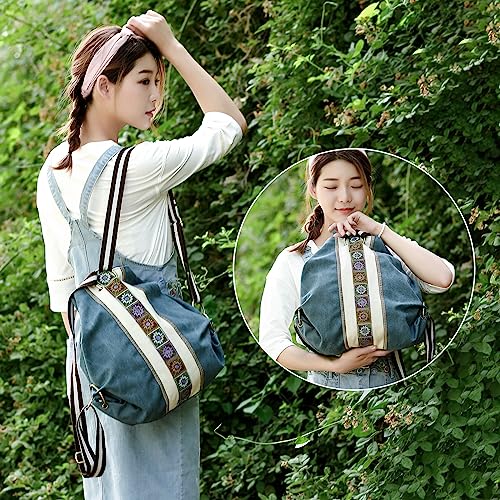 Women Canvas Backpack Daypack Casual Shoulder Bag