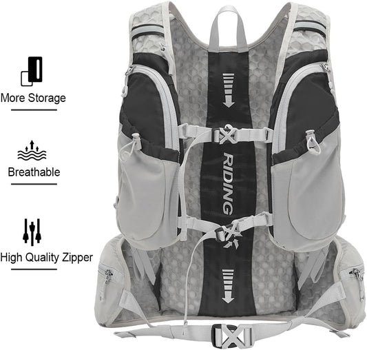 INOXTO Hydration Pack Backpack ,Water Backpack with 2L Leakproof Water Bladder, Running Hydration Vest for Man, Daypack for Cycling Motocross Climbing Trail Running