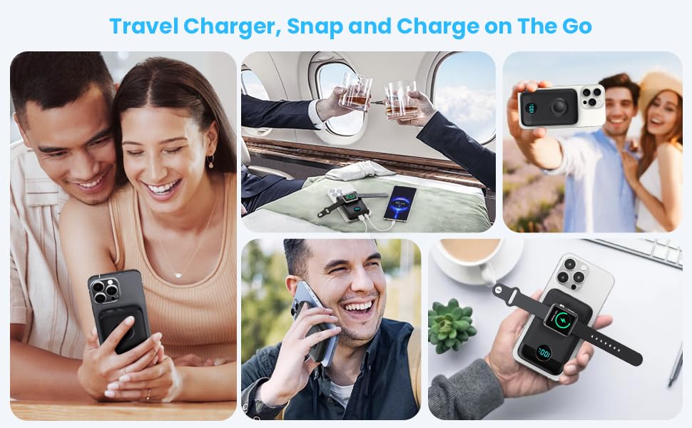 Magnetic Portable Charger with Apple