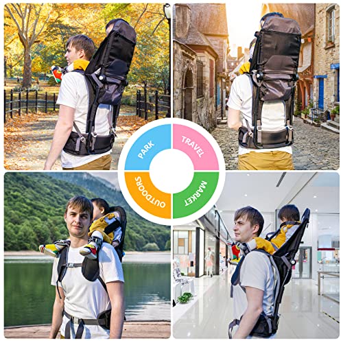 Baby Shoulder Carrier Baby Hiking Backpack Carrier with Rain Cover Sun Shade for Child Safe Backrest and Toddler Ergonomic Seat Holds 40 Pound for Children Between 6 Months