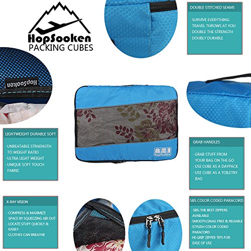 5 Set Packing Cubes for Travel Large Suitcase Luggage Organizer Bags Travel Accessories Vacation 4 Cubes 1 Laundry Pouch Bag (5 Count)