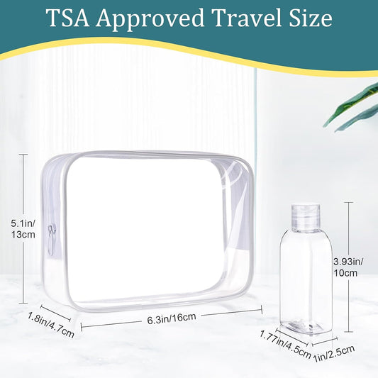 Cosywell Travel Shampoo Bottles 4pcs 3.4oz TSA Approved Leak Proof Empty Containers with Flip Cap