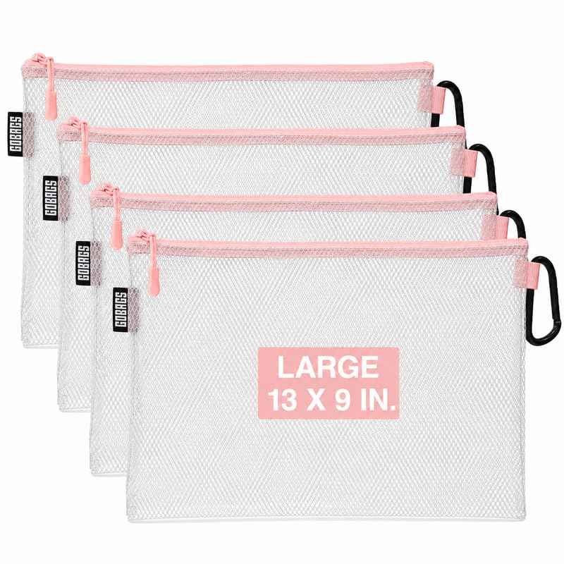 Air Production Large Clear Zipper Pouch (4 Count)
